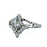 1.49ct Grey Kite Diamond 14k White Gold Datura Ring