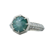 3.28ct Teal Octagon Lucille Ring