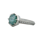 3.28ct Teal Octagon Lucille Ring