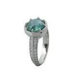 3.28ct Teal Octagon Lucille Ring