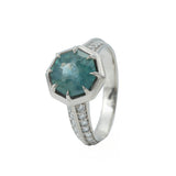 3.28ct Teal Octagon Lucille Ring