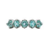 Neon Beryl Petra in 14k White Gold