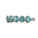 Neon Beryl Petra in 14k White Gold