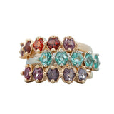 Red Color Gradient Spinel Petra Ring