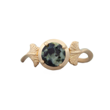 Gingko Leaf Ring w/ Yuba River Granite