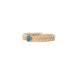 Leaf Eternity Band w/Teal Sapphire
