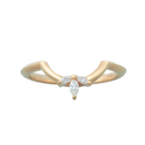 Marquise Burst Arc Contour Ring