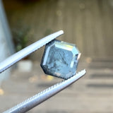 1.12ct Charcoal-Blue Asscher Sapphire