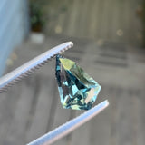 0.84ct Blue Green Shield Sapphire