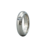 0.22ct Old Mine Cut Wide Band 14K White Gold