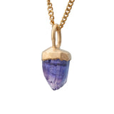 Bi-Color Tanzanite Pendant 14K Yellow Gold
