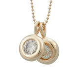 0.80ct Antique Diamond Donut Pendant 14K Yellow Gold
