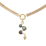 Pearl Snake Pendant 14K Yellow Gold
