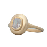 1.01ct Icey Light Pink Diamond Bezel Set Ring 14k Yellow Gold