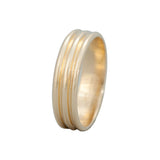 Three Ridge Band 14K Yellow Gold