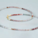 Faceted Spinel Beaded Necklace 14K Yellow Gold