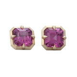Mahenge Garnet Studs 14k Yellow Gold