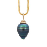 14k Yellow Gold Tahitian Pearl Pendant