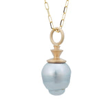 14k Yellow Gold Tahitian Pearl Pendant