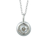0.82ct Old European Cut Diamond Donut 14K White Gold
