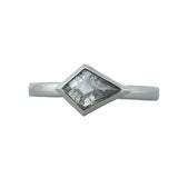 1.11ct East to West Salt and Pepper Canadian Diamond Kite Patience 14K White Gold