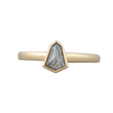 0.57ct Rosecut Salt and Pepper Shield Kite Diamond Patience 14K Yellow Gold