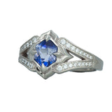 1.19ct Parti Sapphire Lola 14K White Gold