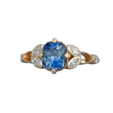 2.04ct Blue Sapphire Morgana 14K Yellow Gold
