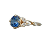 2.04ct Blue Sapphire Morgana 14K Yellow Gold