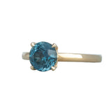 1.68ct Perfect Blue Montana Sapphire Morning Glory 14K Yellow Gold