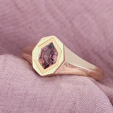 14k Yellow Gold Whiskey Sapphire Prudence Ring