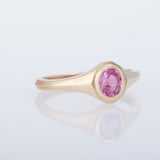 14k Yellow Gold Tenebrescent Sapphire Prudence Ring