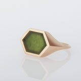 14k Yellow Gold Yukon Jade Signet Ring