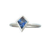 14k White Gold Bi Color Kite Sapphire Patience Ring