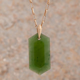 Faceted Jade Tablet Pendant