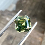 1.76ct Green Asscher Cut Sapphire