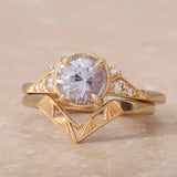 Light Grey Sapphire Oberon Ring