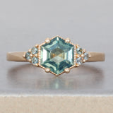 14k Teal Sapphire Caraway Ring