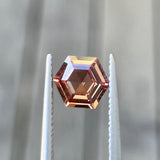 1.12ct Brown-Peach Hexagon Sapphire