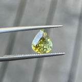 1.58ct Lime Pear Sapphire