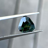 2.02ct Deep Green Trillion Sapphire