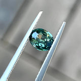 0.96ct Green Oval Sapphire
