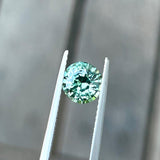 1.31ct Green Teal Round Sapphire