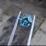 1.37ct Teal Hexagon Sapphire